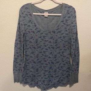 Mossimo Floral Thermal Long Sleeve